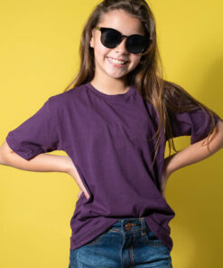 Camiseta Algodão Infantil Roxa