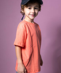 Camiseta Algodão Infantil Salmão
