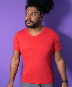 Camiseta Gola V Colorida