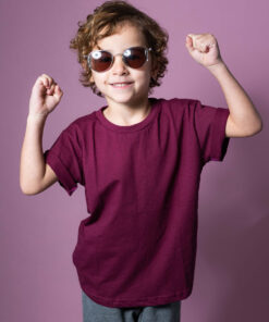 Camiseta Algodão Infantil Vinho