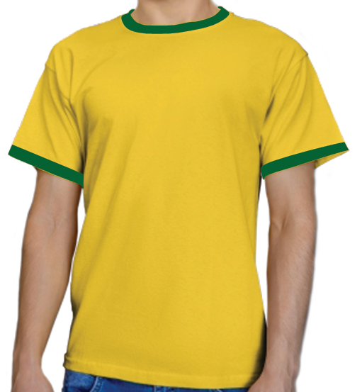 Camiseta Brasil Copa 2026 Algodão Amarela com Gola e Punho Verde